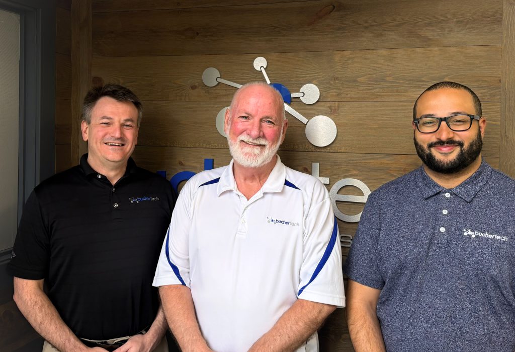 Two members of the Buchertech sales team